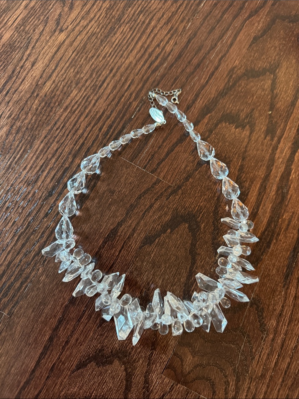 mark. Clear Faceted Crystal Spike Necklace